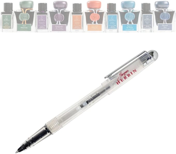 Jacques Herbin Rollerpen - Rollerbalpen - Converter vulling - Transparant