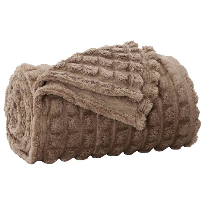 vidaXL Gooi Deken Kameel 200 x 150 cm Fleece