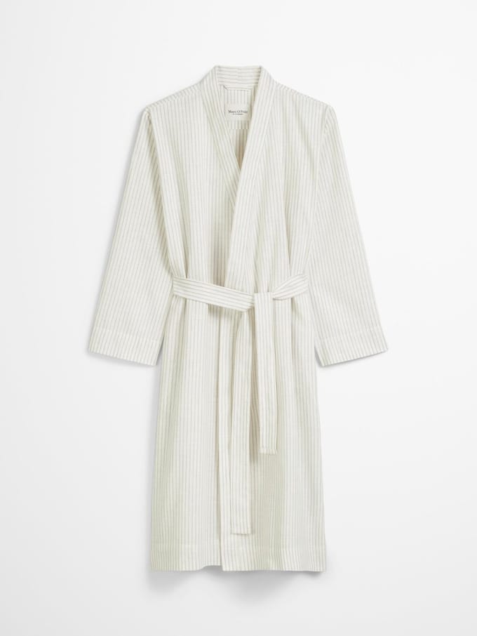 Marc O'Polo Classic Fine Stripe Kimono Grey mist - XL
