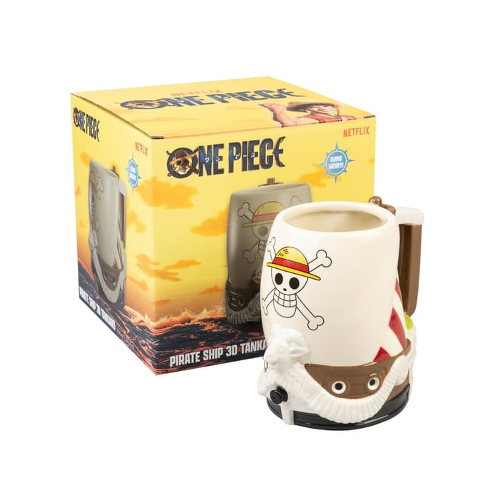 Grupo Erik One Piece 3D Bierpul 750 ml - Going Merry Merch, Manga Cadeaus | Bierpul 750 ml, Grote Beker, Leuke Bekers | Biercadeaus voor Heren & Dames, One Piece Anime Cadeaus