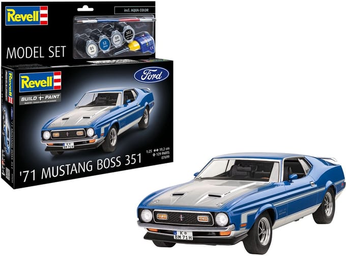 Revell Modelbouwpakket Auto - 67699 71 Ford Mustang Boss 351 - Model Set Plastic - 1:25 - Modelbouw