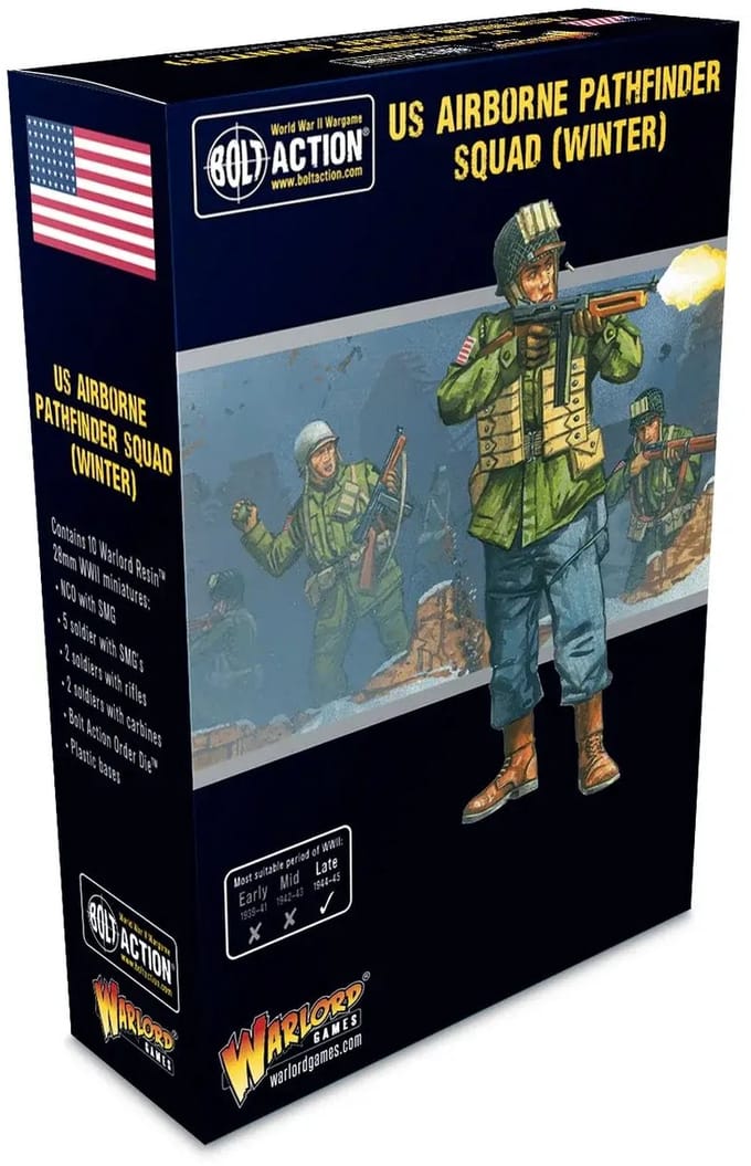 US airborne pathfinder squad (winter) (Bolt action nieuw)