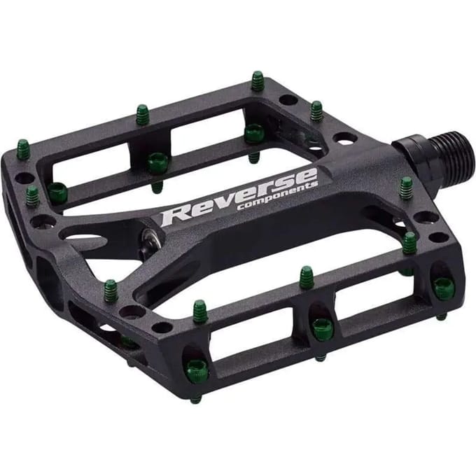Paar platte pedalen Reverse Components Black one