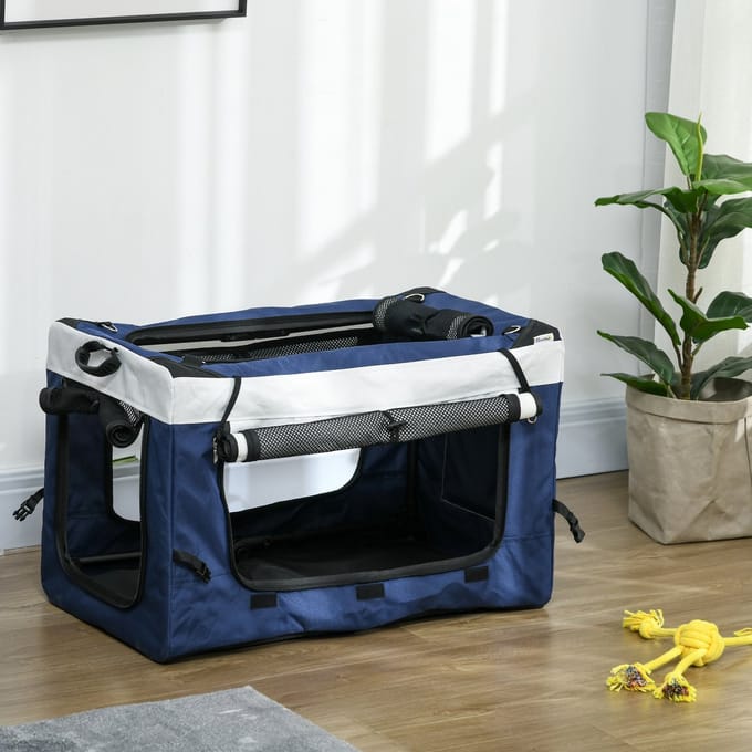 MODFU - Hondenbuggy - Afneembare Mand - Opvouwbaar - Polyester - Blauw - 81 X 58 X 97,5 Cm