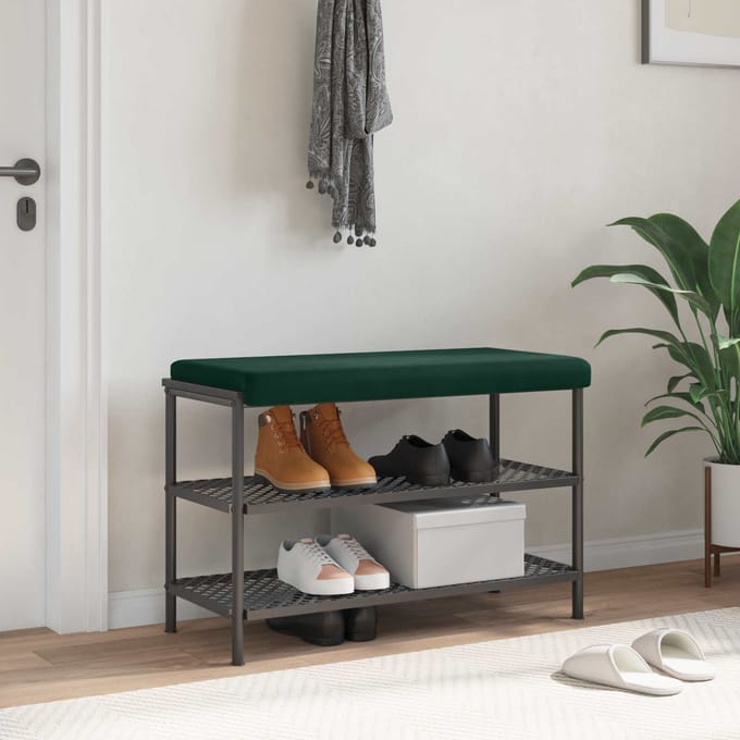 vidaXL - Bankkussen - fluweel - Donkergroen - Diepte - 35 - cm