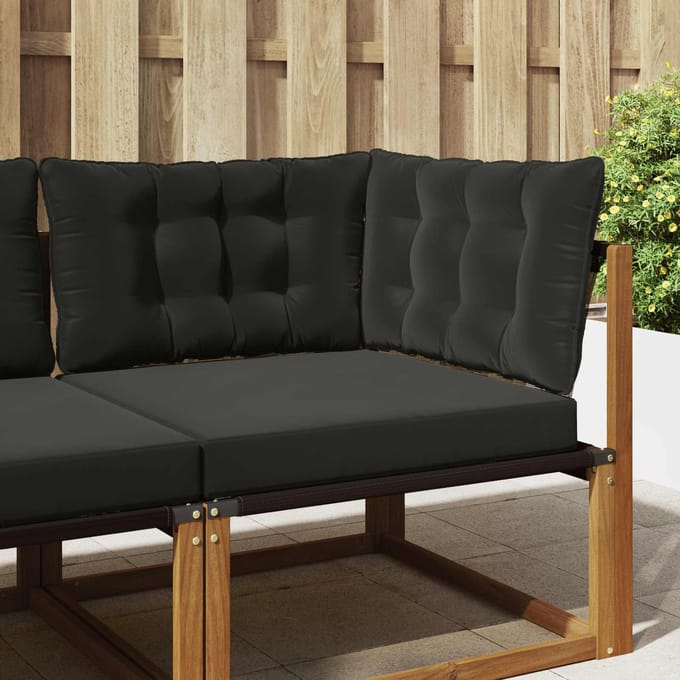 vidaXL - Buitenbankkussen - Polyester - Zwart - 68,5 - x - 68,5 - cm
