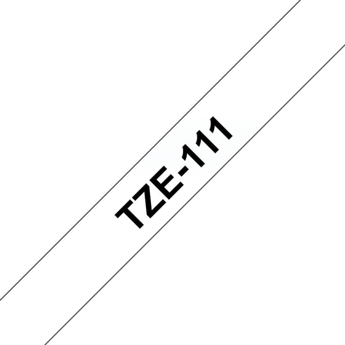 TZ-111 6mm - black on transparant - laminated (8m)