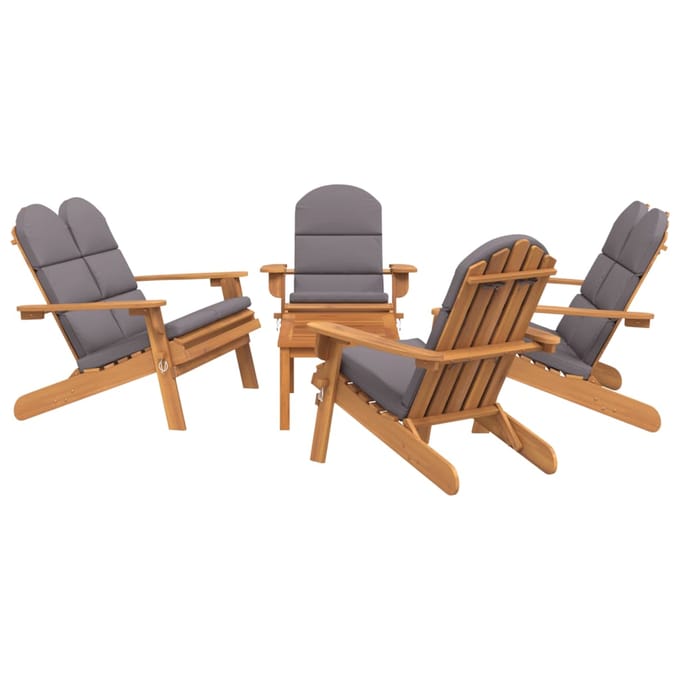 vidaXL - 5-delige - Loungeset - Adirondack - massief - acaciahout