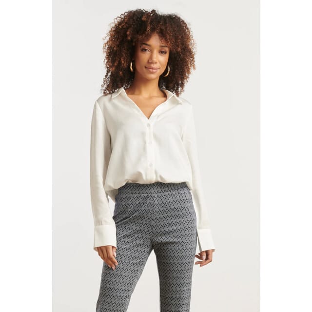Smashed Lemon Doorknoopshirt met v hals & kraag |