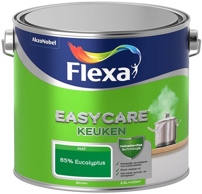 Flexa - Easycare Keuken - 85% Eucalyptus - Mengverf - 2,5 L