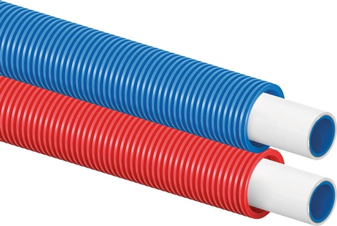 Uponor Uni pipe plus leiding / buis 20x2,25mm in mantel blauw op rol E=75m 1063060