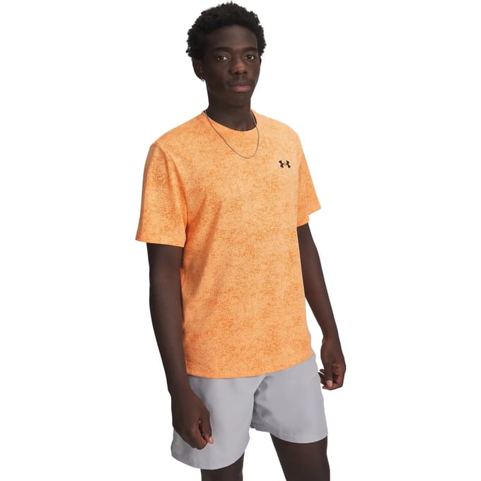 Under Armour Tech T-shirts Heren - Oranje - Maat L - Poly Jersey
