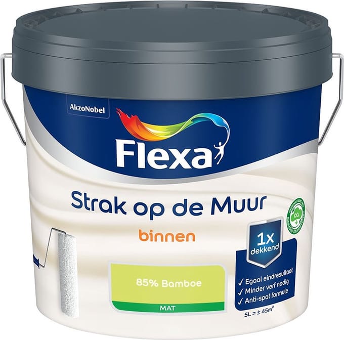 Flexa - Strak Op De Muur Binnen Mat - 85% Bamboe - Mengverf - 5 L