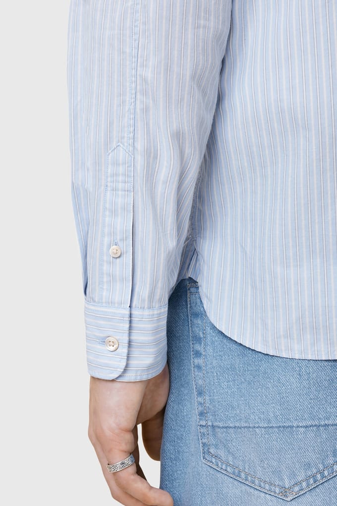 AllSaints Saint Ls Shirt Willow Blue Größe: M | Casual hemden Outlet | Herren | Blau
