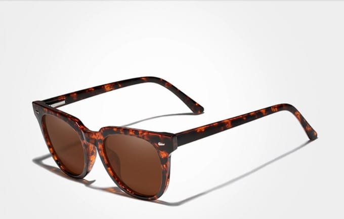 Kingseven Cat eye Zonnebril - UV400 - Gepolariseerd - Luipaard - Brownstar - Z7094