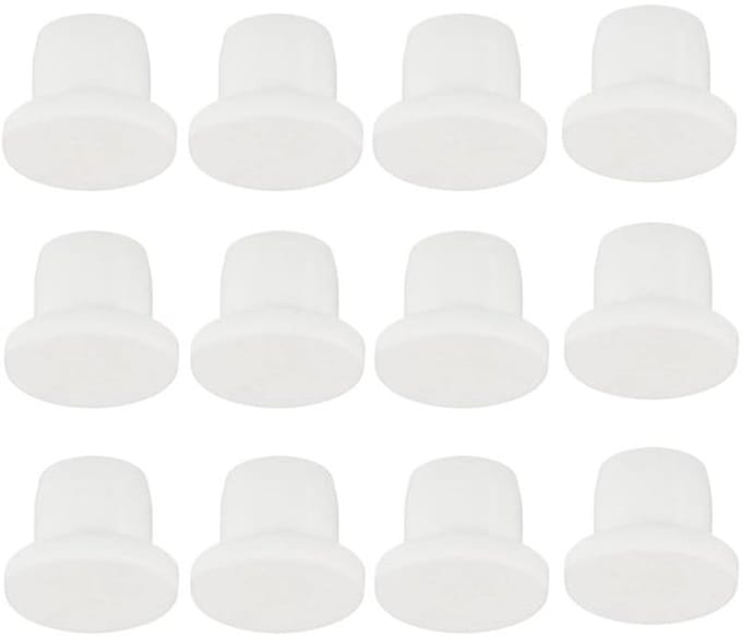 Hole Plug 12 Stuks - Siliconen Stopper - Flexibele Stopper - Zachte Stopper - Voor 9-10mm Gat - Wit