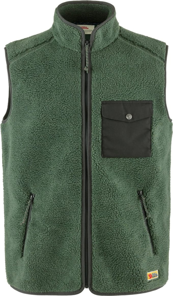 FJALLRAVEN Vardag pile fleece - bodywarmer - mannen - deep patina - M