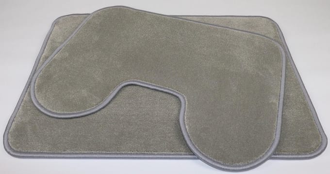 Set - PRIMA - Amazone - Badmat - 50x70cm - en - wc mat - 45x60cm - licht grijs