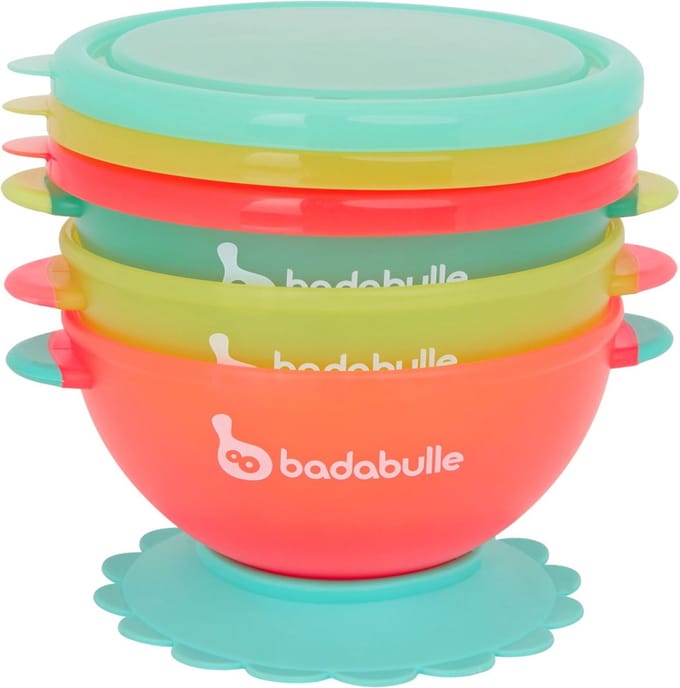 Badabulle Set of 5 non-slip bowls + spoons