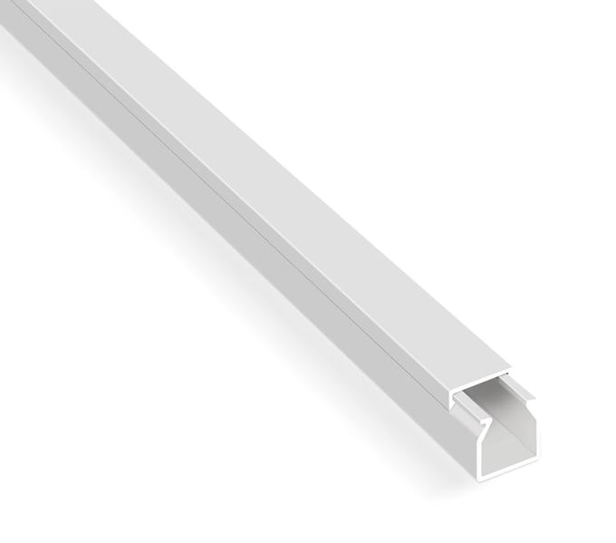 Kabelgoot/ leidinglijst 2X1 M wit 12X12 mm