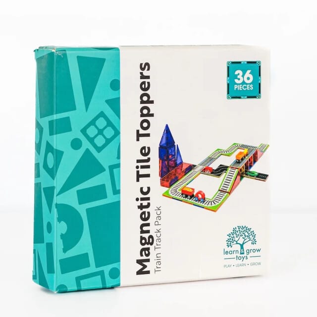Learn & Grow Toys - Magnetisch constructiespeelgoed toppers Train Track Pack