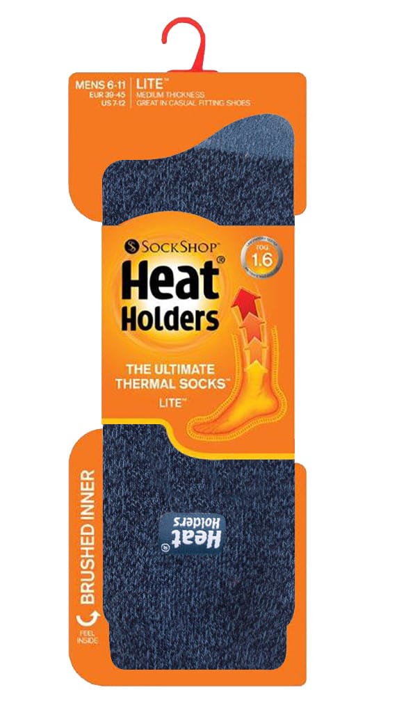 Heat Holders - Lite 3 paar thermo herensokken - Blauw