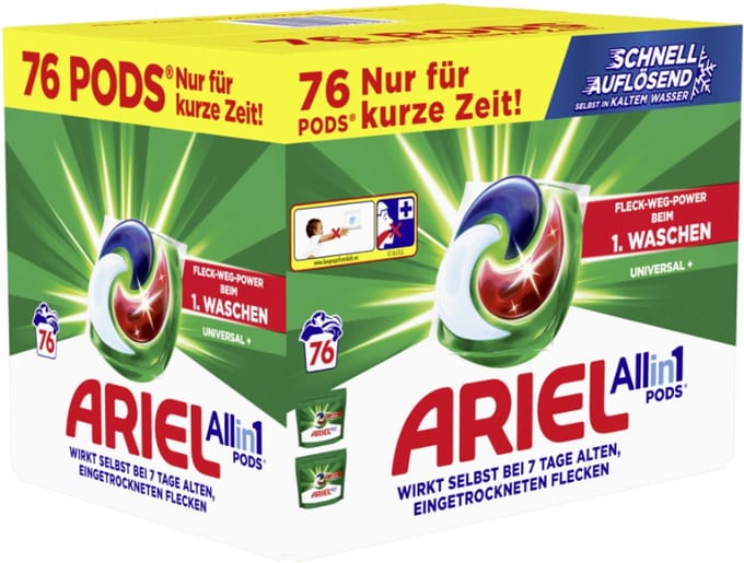 Ariel All in 1 wasmiddel Universele+ 76 PODS