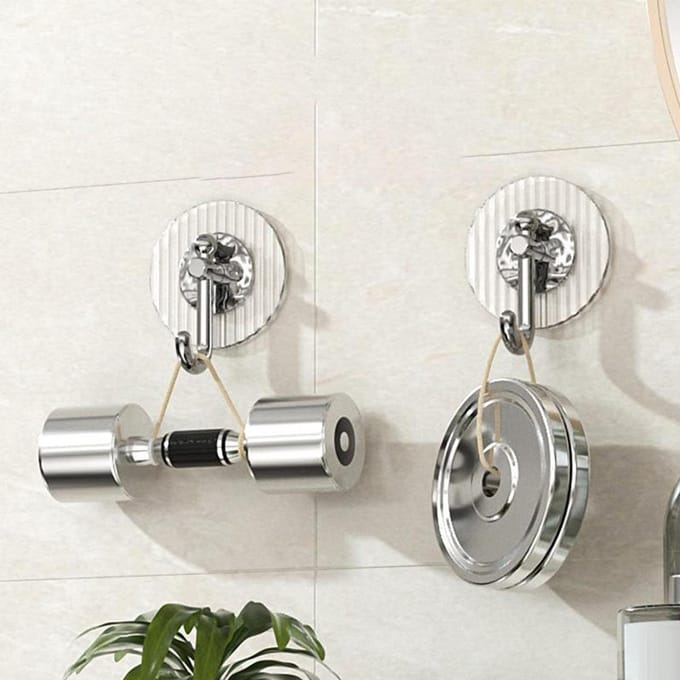 4pcs Crochets Muraux pour Suspendre Adhésif Fort Sans Perçage Robuste Crochets Muraux pour Salle de Bain Cuisine