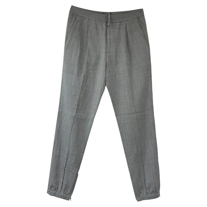 Dior getailleerde trainingsbroek van grijze wol.