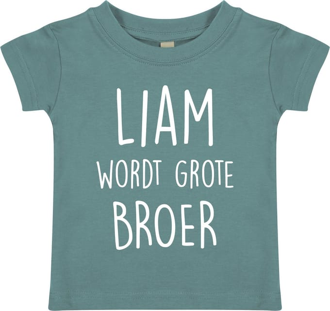 Strijkapplicatie _ Naam wordt grote broer Wit
