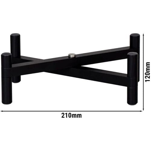 GGM Gastro (3 Stück) Buffetständer - klappbar - Höhe: 120mm - Schwarz - passend für Platten & Teller ab 210mm