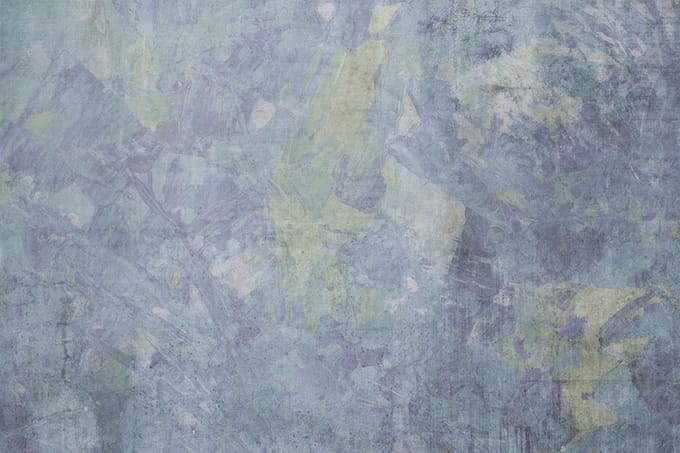 Fotobehang - Blue Painting Abstract 375x250cm - Vliesbehang