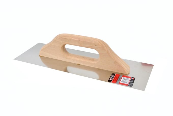 Awtools Serie - Roestvrijstalen Troffel - 680mm - Houten Handgreep