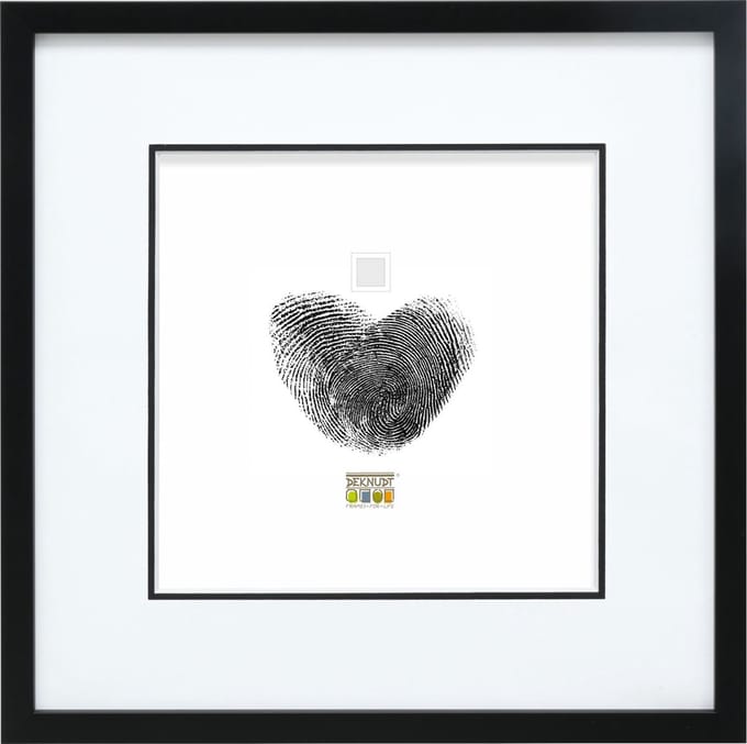 Deknudt Frames fotolijst S43AK2 P1 - zwart - passe-partout - 13x13 cm
