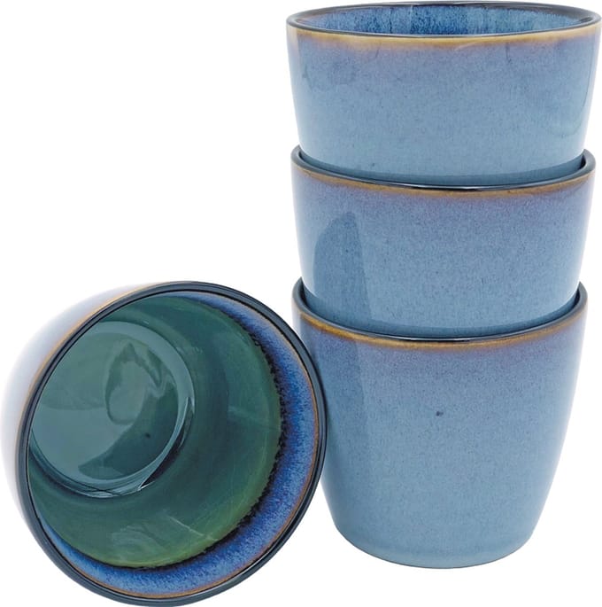 Lavandoux - Cappuccino Mokken - Steengoed - Boho - 200ml - Set van 4