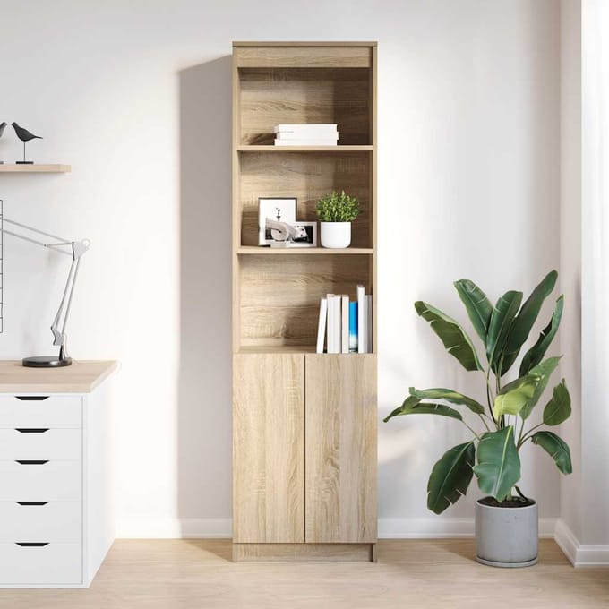 vidaXL - Highboard - 50x35x180 - cm - spaanplaat - sonoma - eikenkleurig