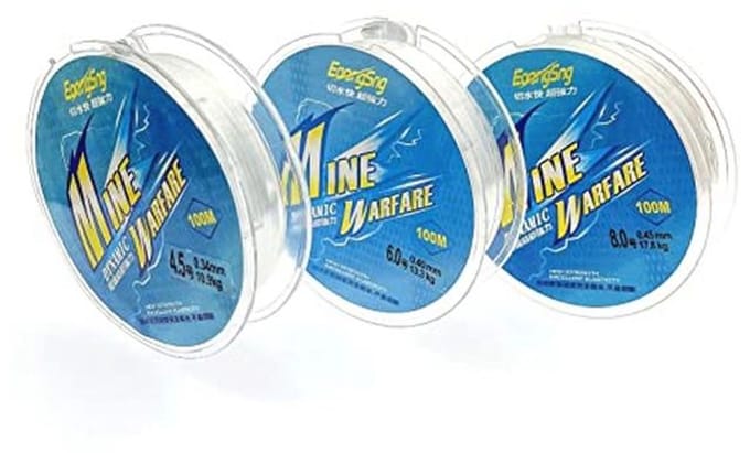 3 Stuks 100 Meter Duidelijke Nylon Monofilament Vislijn - 8mm, 6mm, 4.5mm