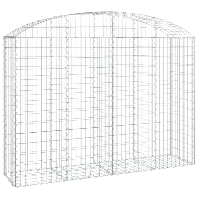 vidaXL - Schanskorf - gewelfd - 200x50x140/160 - cm - gegalvaniseerd - ijzer