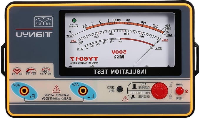 Isolatiemeter - Weerstandsmeter - Elektrisch Testen - Automatische Ontlading - 1000 MΩ - Grijs