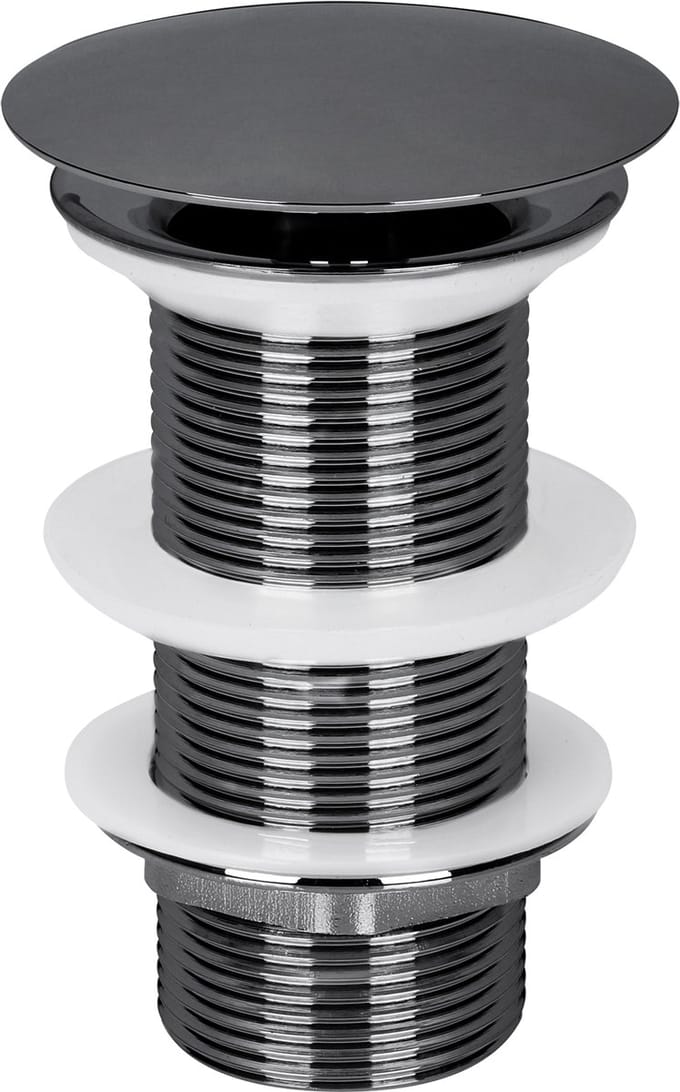 Differnz Afvoerplug Gun Metal - Always Open Mix & Match - Maat: L - Ã˜ 72 mm