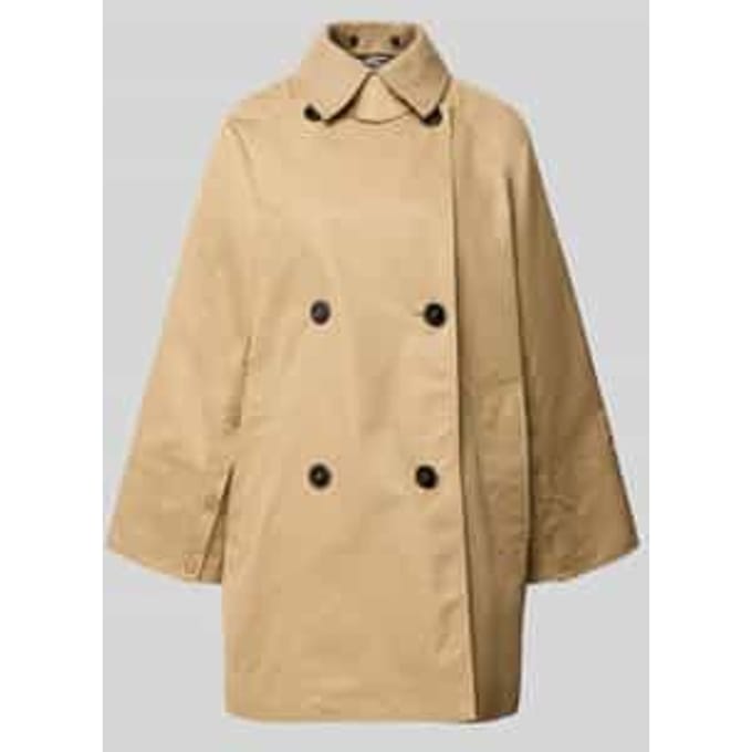 Regular fit trenchcoat met doorgestikte inzet Model 'MANNA'