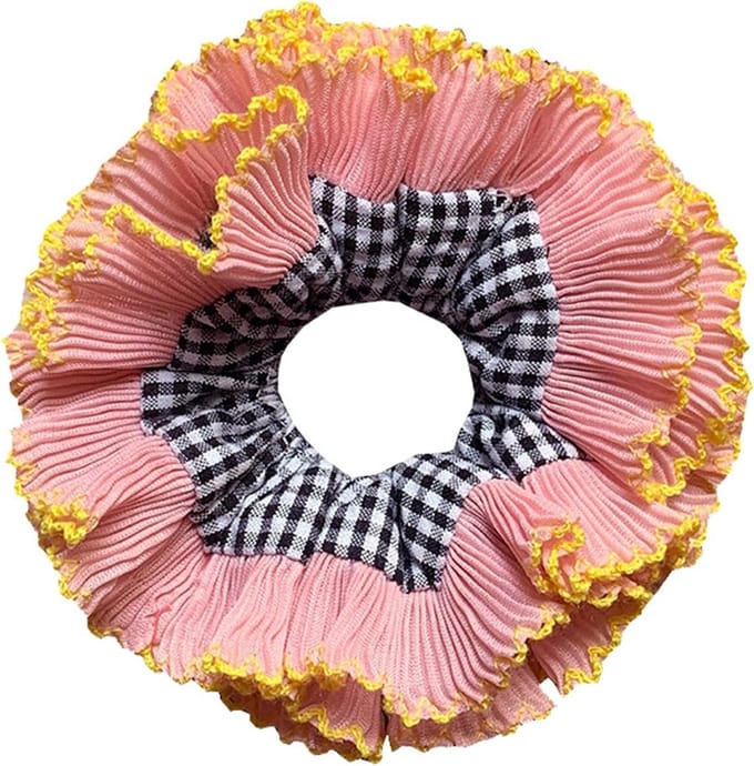 Oversized Haar Scrunchies met Meerdere Lagen, Elastische Haaraccessoires en Haardecoraties voor Dames