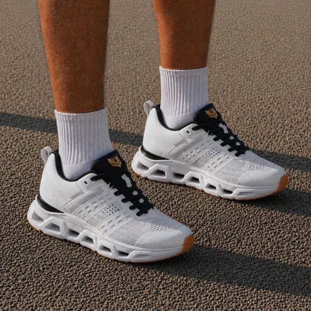Q1905 Sneaker holten wit/ zwart/ oranje