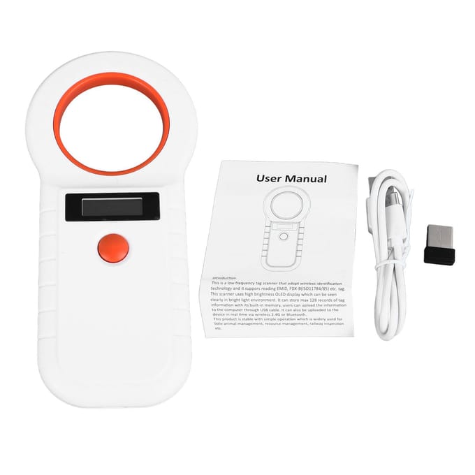 Dierentaglezer Wit Nauwkeurige Herkenning Veelzijdig Robuuste Dierlijke Chip ID Scanner voor Huisdier Hond white