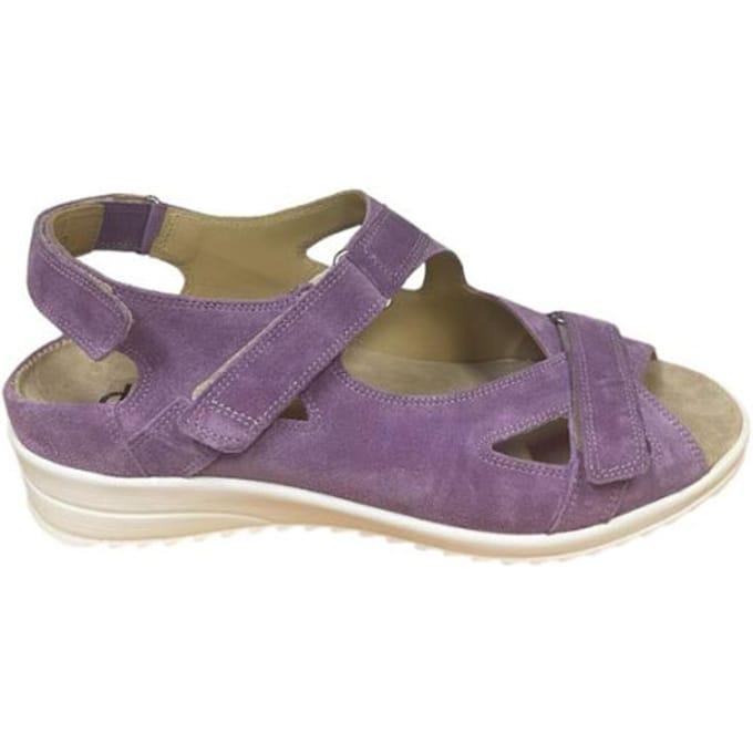 Durea - 7419 G - Platte sandalenDames Sandalen - Kleur: Paars - Maat: 41
