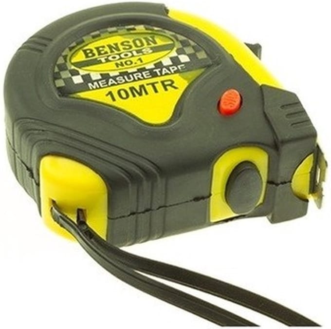 Benson Tools Rolmaat - 10 meter - 25 mm - Met Broekklem