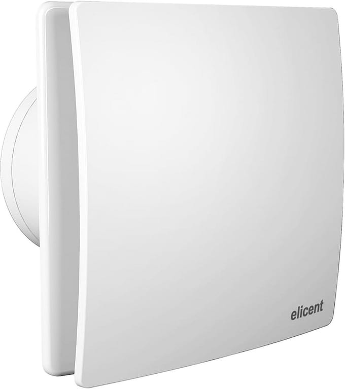 Badkamerventilator 150 mm voor Plafond of Wandmontage - Wit