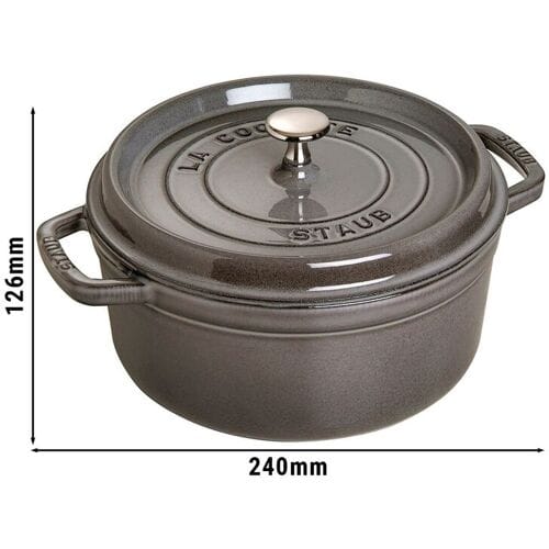STAUB LA COCOTTE - Kookpot - Ø 180mm - Gietijzer - Grafietgrijs