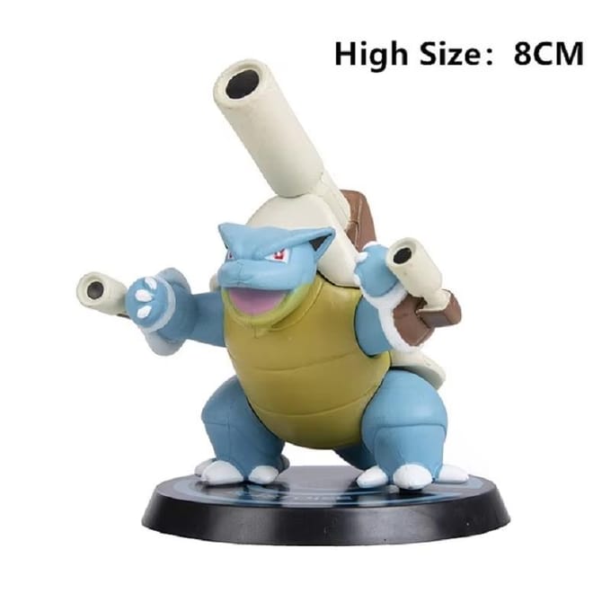 Pokemon 6 Stuks/Set Anime Figuur Pikachu 6-7cm Figuur Charizard Blastoise Squirtle Bulbasaur Actiefiguren Model speelgoed Cadeaus black