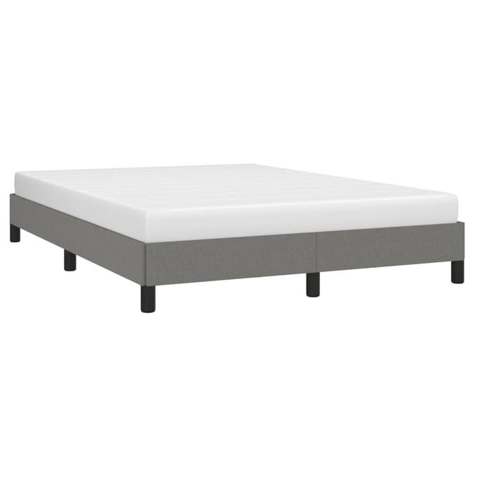 vidaXL - Bedframe - zonder - matras - stof - donkergrijs - 140x190 - cm